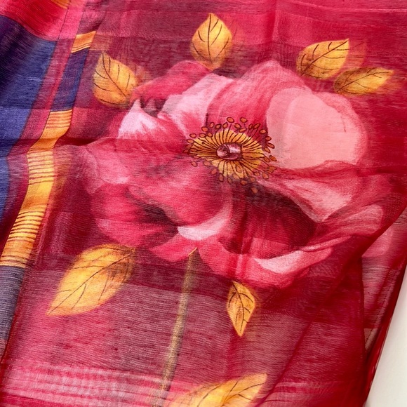 Floral Print Scarf - Picture 7 of 8